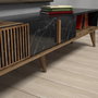 Hanah Home Milan Soporte para TV Nogal y Negro